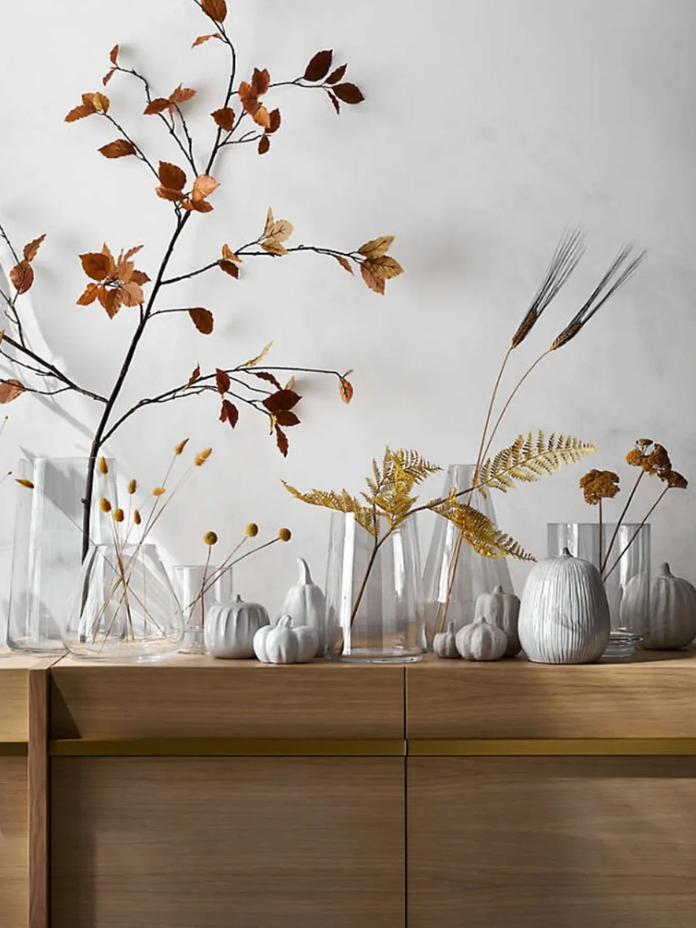 New! Crate&Barrel Modern Glossy White Ceramic Pumpkin